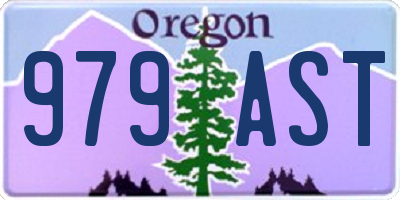 OR license plate 979AST