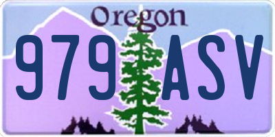 OR license plate 979ASV