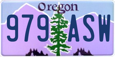 OR license plate 979ASW