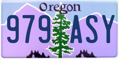 OR license plate 979ASY