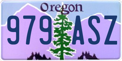 OR license plate 979ASZ