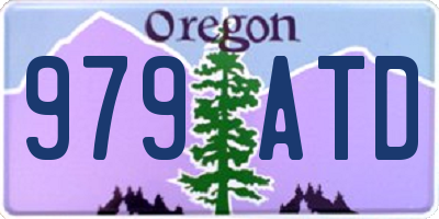 OR license plate 979ATD