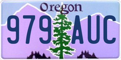OR license plate 979AUC