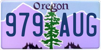 OR license plate 979AUG
