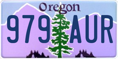 OR license plate 979AUR