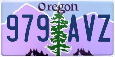 OR license plate 979AVZ