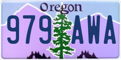 OR license plate 979AWA