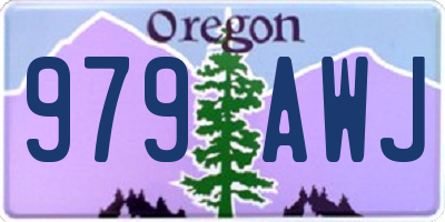OR license plate 979AWJ