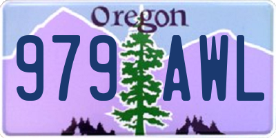 OR license plate 979AWL