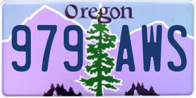 OR license plate 979AWS