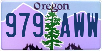 OR license plate 979AWW