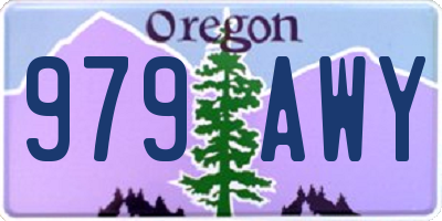 OR license plate 979AWY