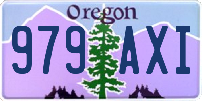 OR license plate 979AXI