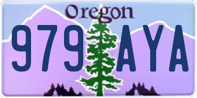 OR license plate 979AYA