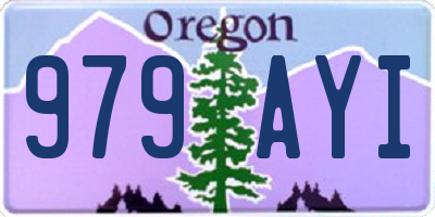 OR license plate 979AYI