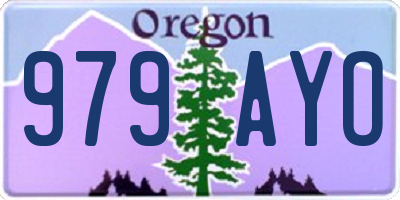 OR license plate 979AYO