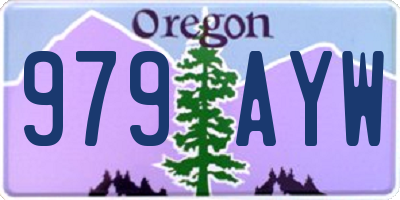 OR license plate 979AYW