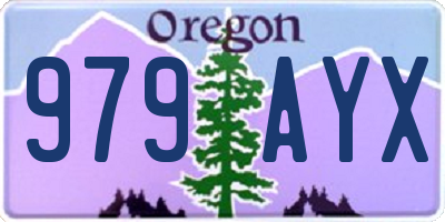 OR license plate 979AYX