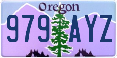 OR license plate 979AYZ