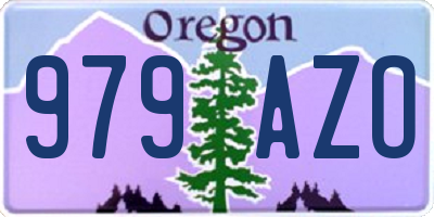 OR license plate 979AZO