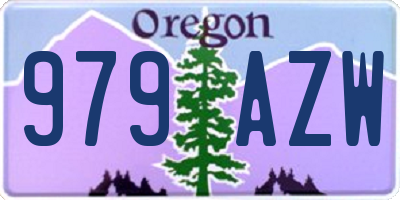 OR license plate 979AZW