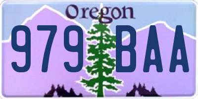 OR license plate 979BAA