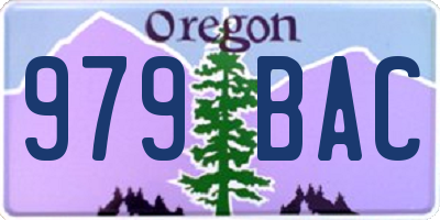 OR license plate 979BAC