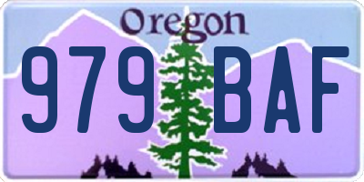 OR license plate 979BAF