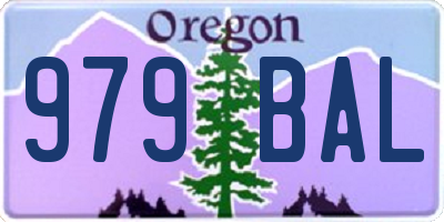 OR license plate 979BAL