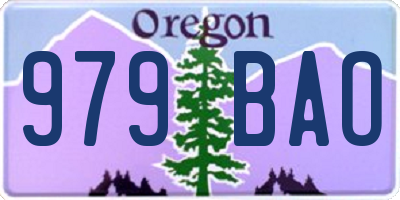 OR license plate 979BAO