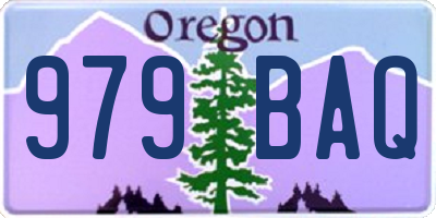 OR license plate 979BAQ