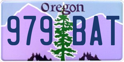 OR license plate 979BAT