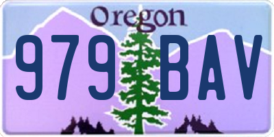 OR license plate 979BAV