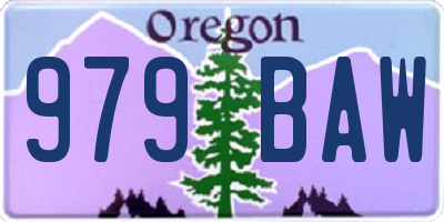 OR license plate 979BAW