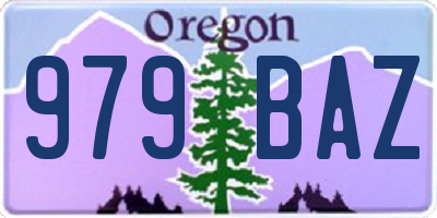 OR license plate 979BAZ