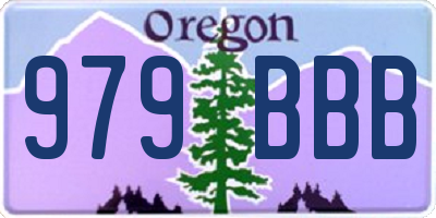 OR license plate 979BBB