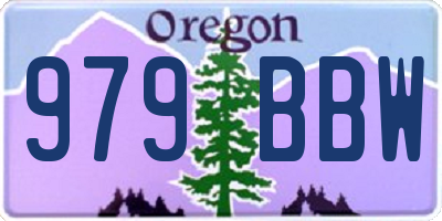 OR license plate 979BBW