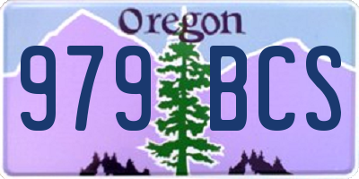 OR license plate 979BCS