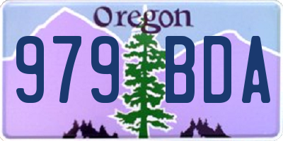 OR license plate 979BDA