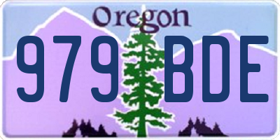 OR license plate 979BDE