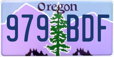 OR license plate 979BDF