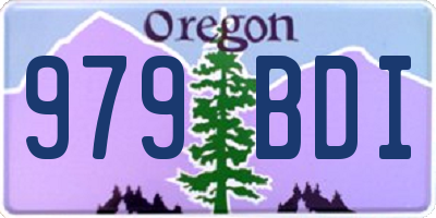 OR license plate 979BDI