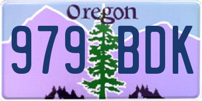 OR license plate 979BDK