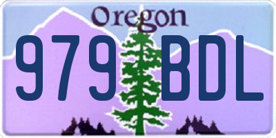 OR license plate 979BDL