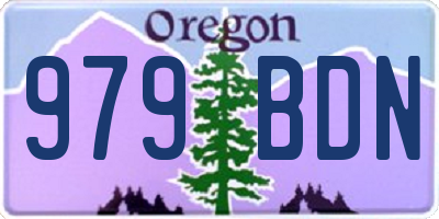 OR license plate 979BDN