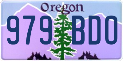 OR license plate 979BDO