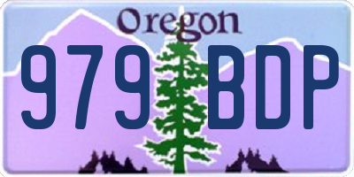 OR license plate 979BDP