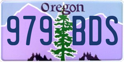 OR license plate 979BDS