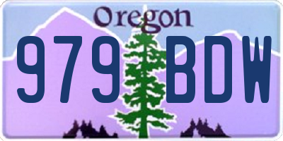 OR license plate 979BDW