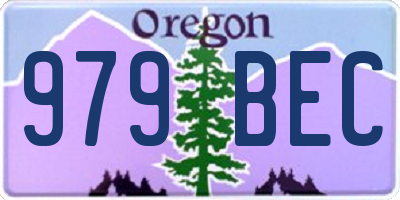 OR license plate 979BEC